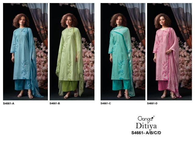 Ganga ditiya 4661 dress material wholesaler in indiamart